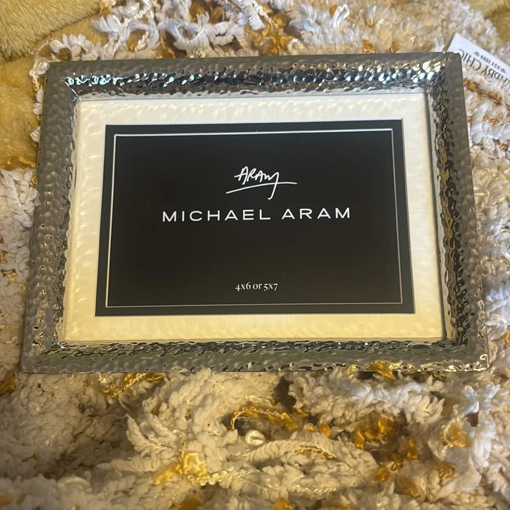 Brand New Michael Aram Silver Picture Frame